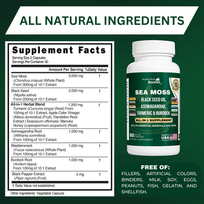 #ALL - IN - 1 SEA MOSS CAPSULES# - #Healthy Body Secret®#ALL - IN - 1 BERBERINE CAPSULES#Healthy Body Secret®###
